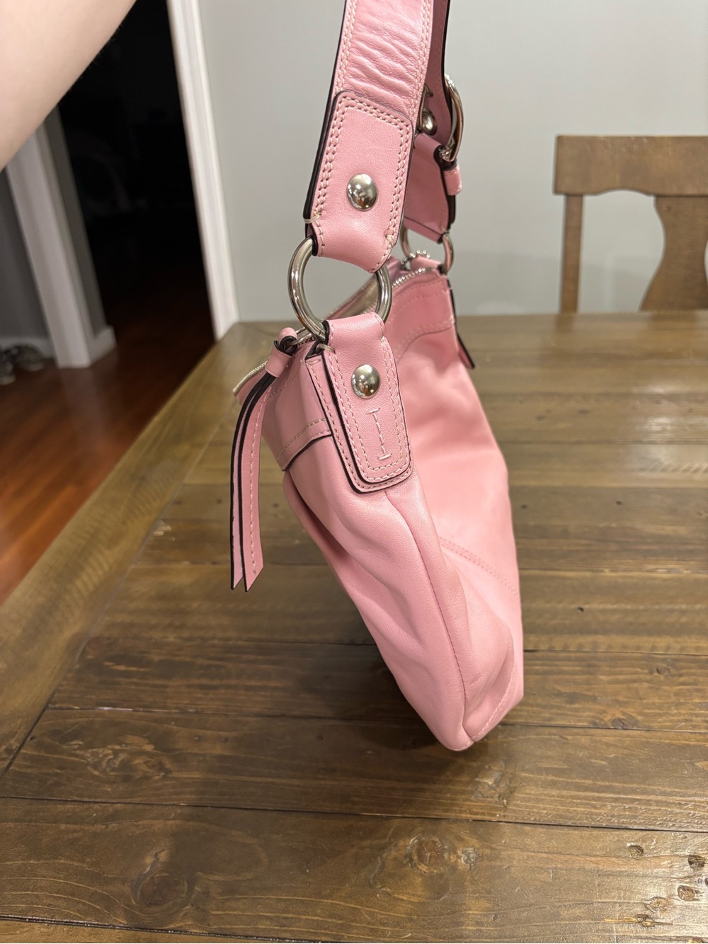 Coach SoHo Pleated Pink Hobo Shoulder Bag - Picture 5 of 15